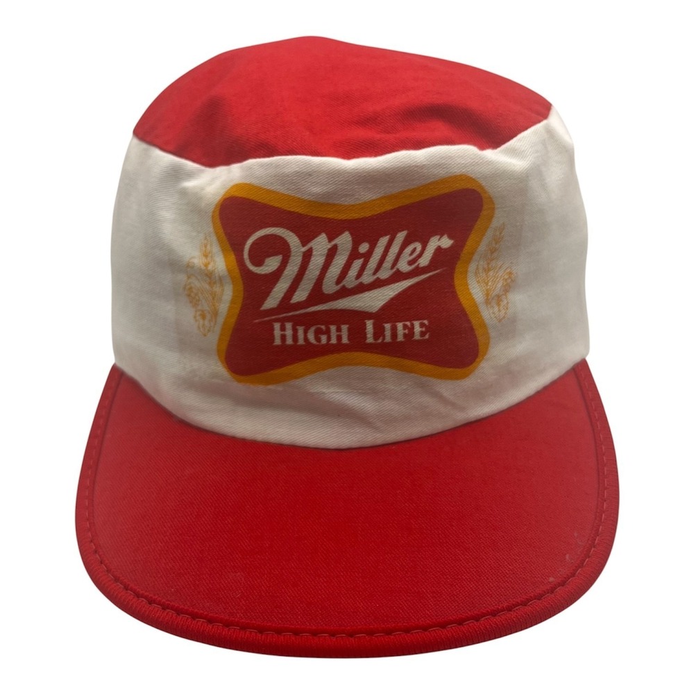 Vintage Miller High Life Beer Painter Style Cap One Size Made In U.S.A Logo-1862